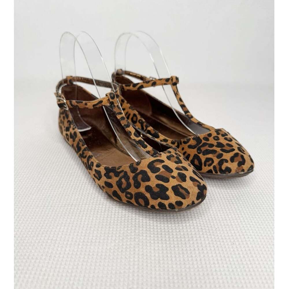 Unbranded Leopard T-Bar Ballet Flats Size 7